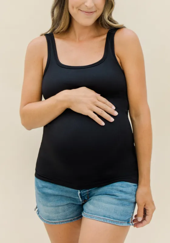 Medium Support Maternity Square Neck Tank sold by BLANQI