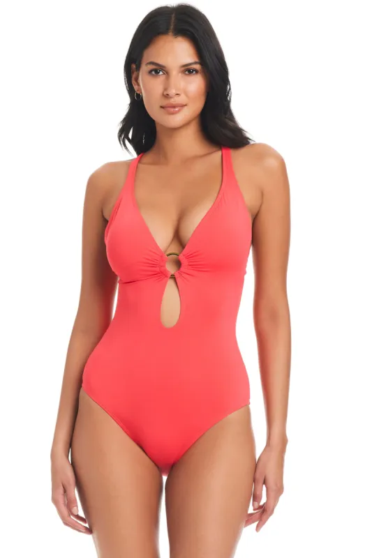 Ring Me Up Cross-Back One-Piece Swimsuit sold by Bleu Rod Beattie