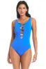 Ring Me Up Plunge Lace Down One-Piece Swimsuit sold by Bleu Rod Beattie