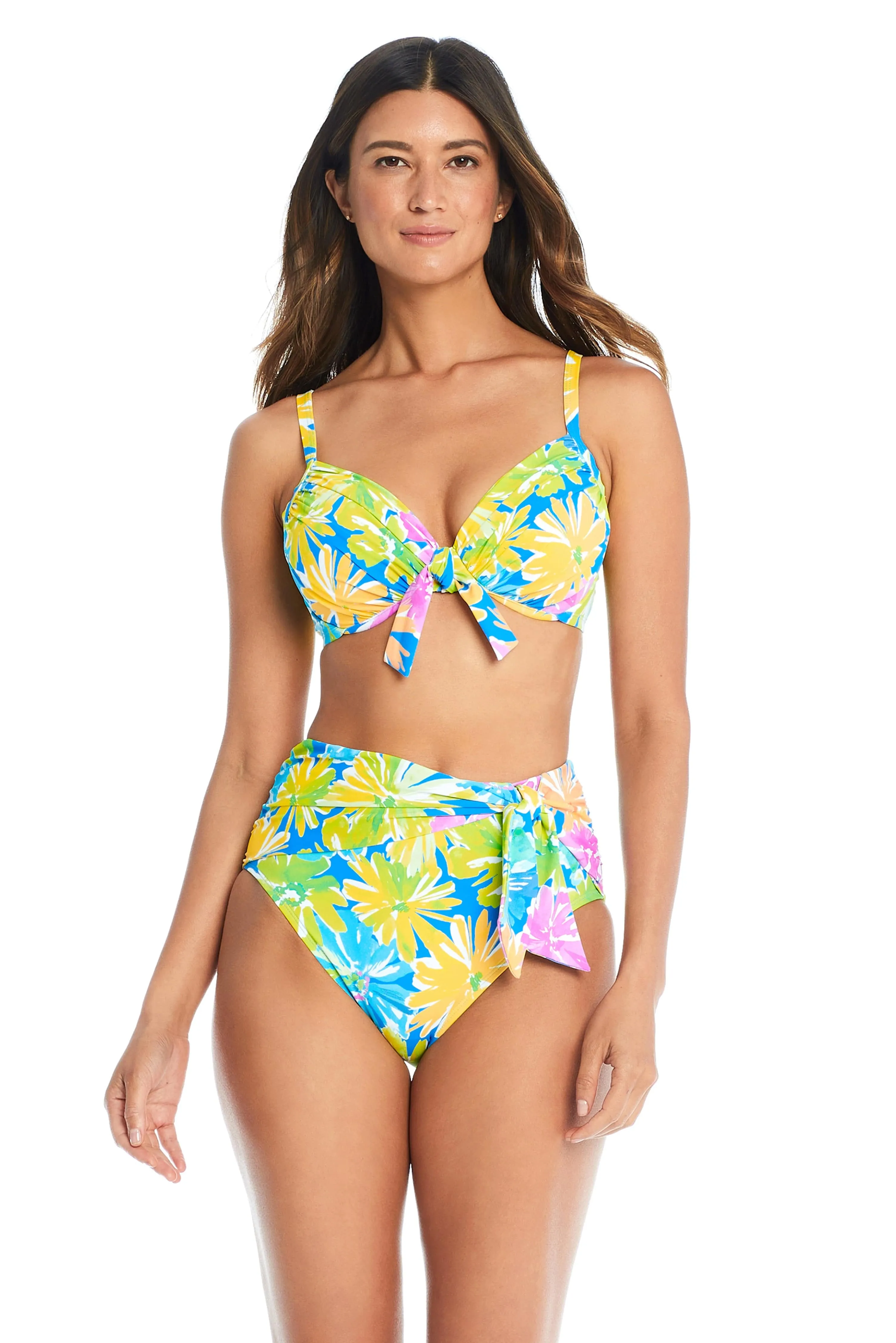 Spring It On Tie Front High Waist Bikini Bottom sold by Bleu Rod Beattie product image thumbnail 3