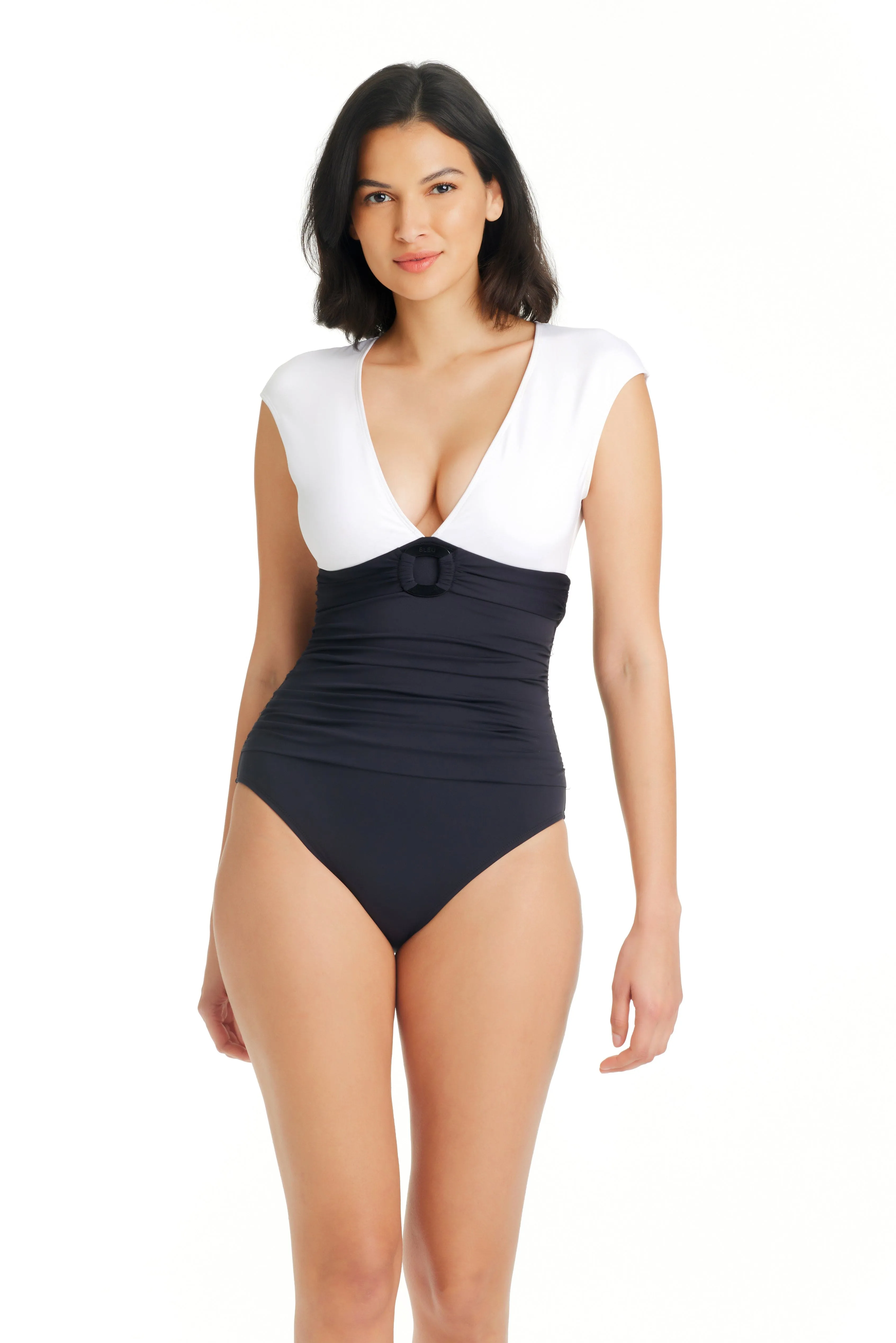 Graphic Measures One Piece Cap Sleeve Swimsuit sold by Bleu Rod Beattie product image thumbnail 3