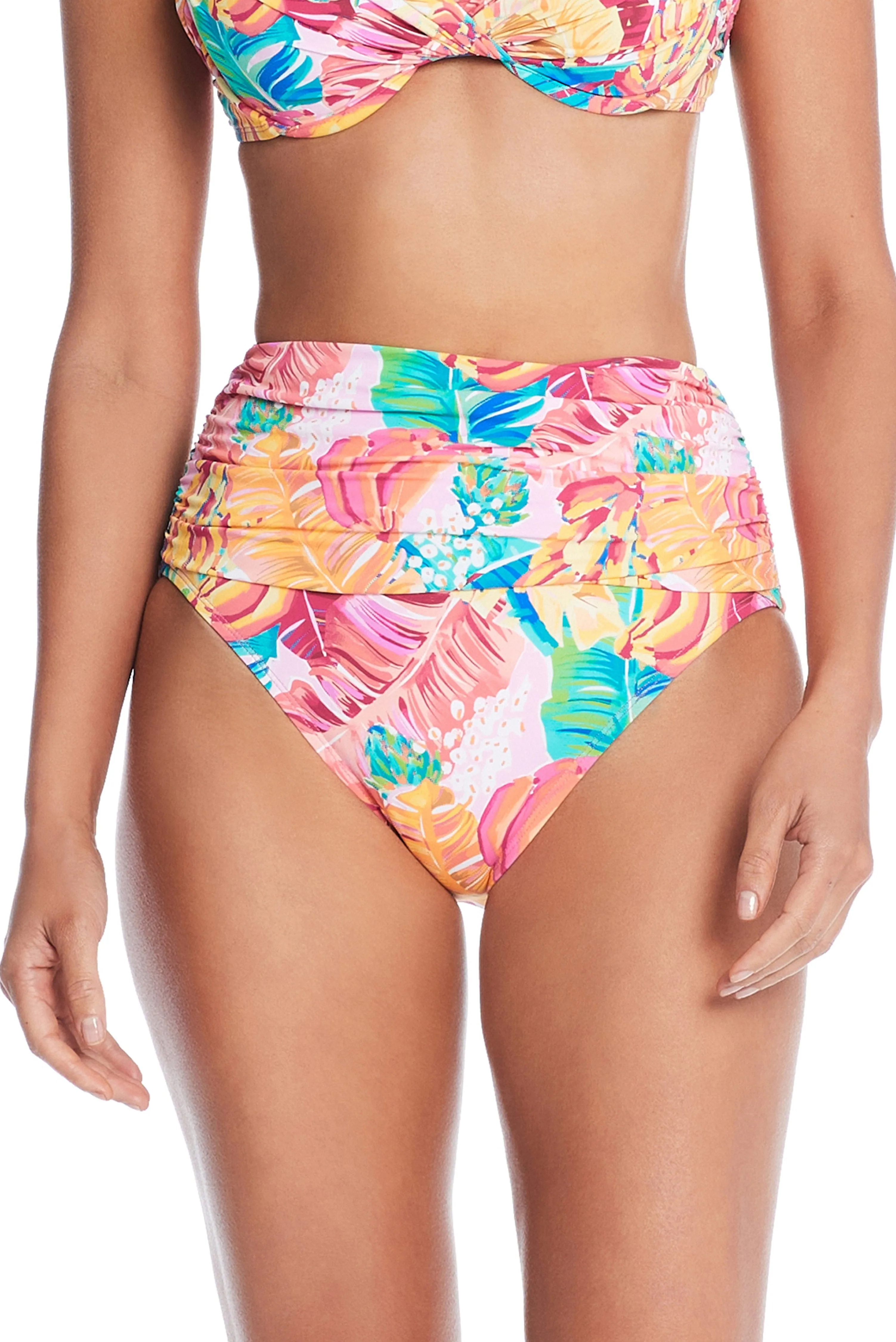 I Like It Shirred High Waist Bikini Bottom sold by Bleu Rod Beattie