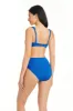 Ring Master High Waisted Shirred Bikini Bottom sold by Bleu Rod Beattie