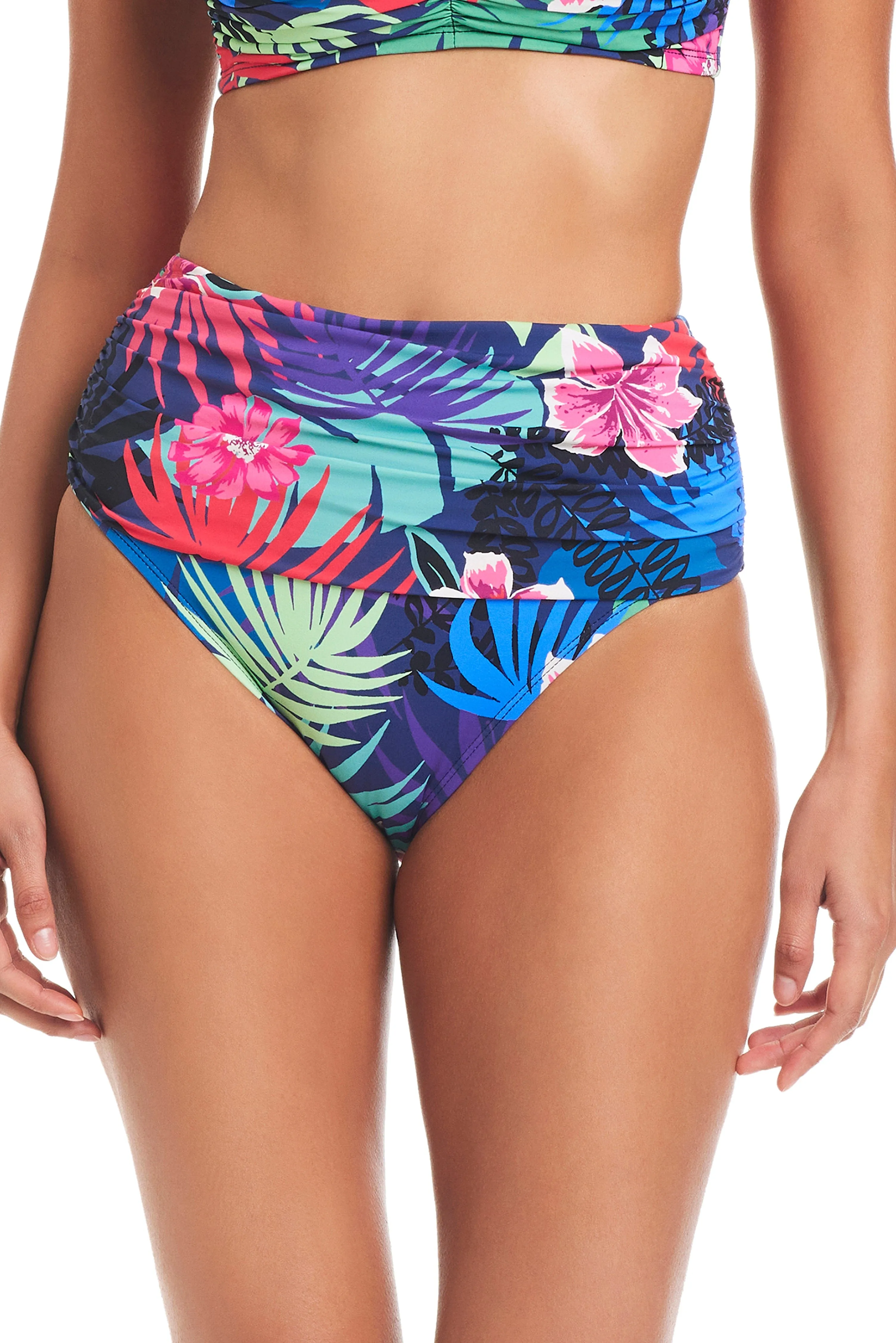 Hawaiian Punch Shirred High Waisted Bottom sold by Bleu Rod Beattie