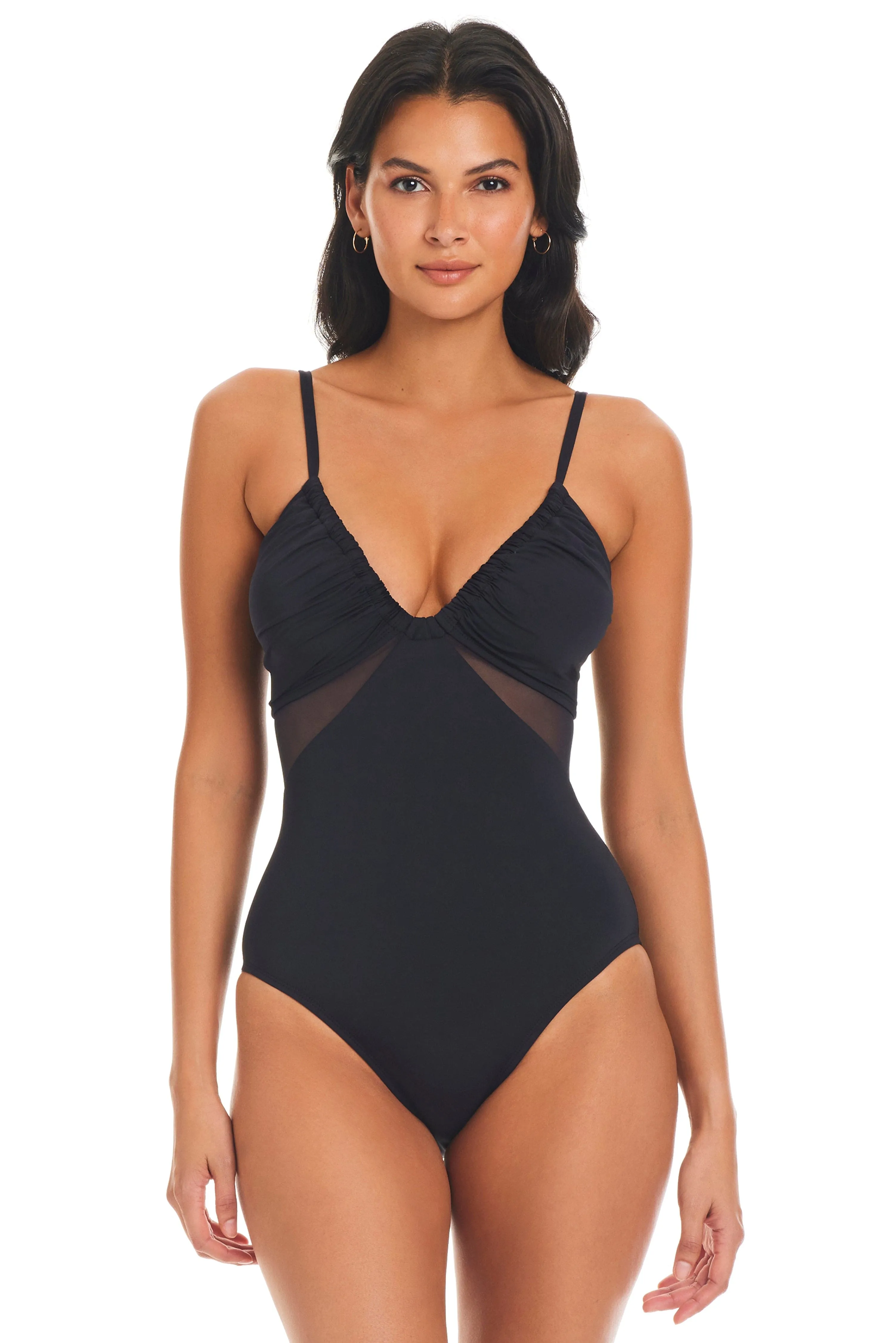 Don't Mesh With Me One Piece Mesh Side Swimsuit sold by Bleu Rod Beattie