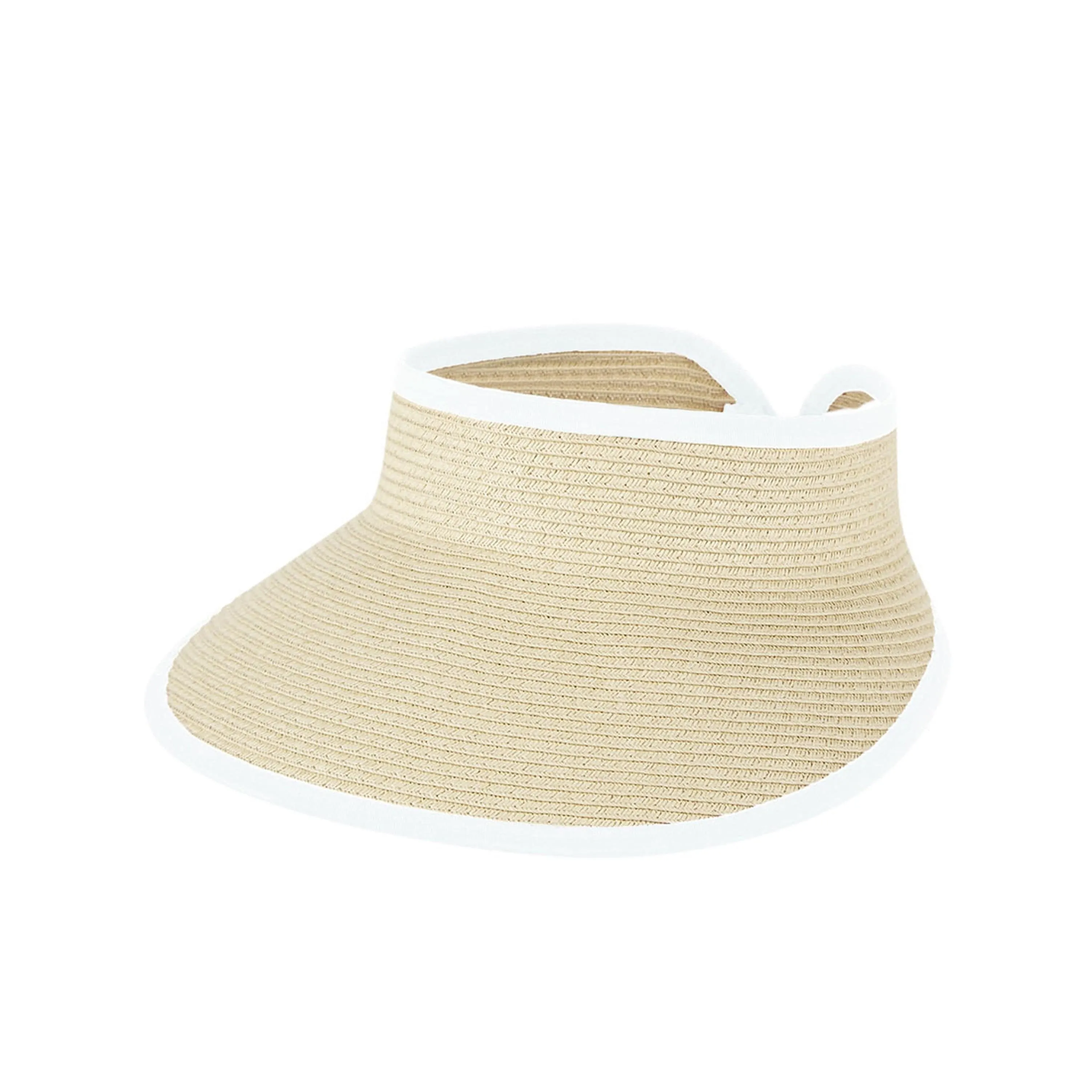 Classic Straw Visor with White Trim sold by Bleu Rod Beattie product image thumbnail 2
