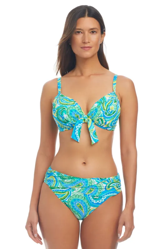 More Is More Tie Front Underwire Bikini D-DD Cup Bikini Top sold by Bleu Rod Beattie