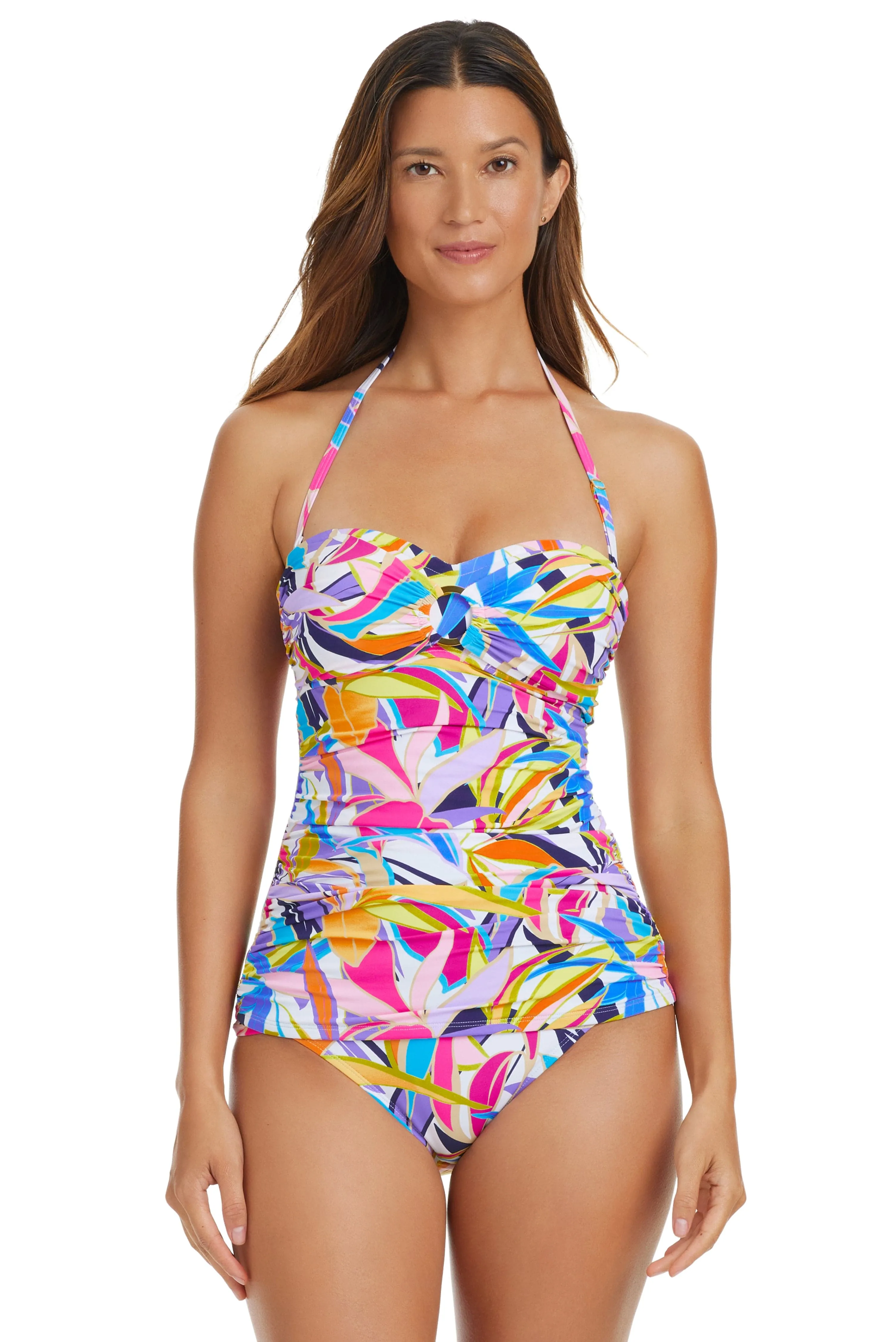 Living Color Draped Bandini Tankini Swimsuit Top sold by Bleu Rod Beattie product image thumbnail 3