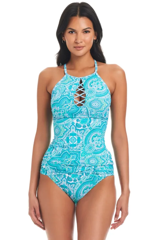 Coastal Cool High Neck Tankini Swimsuit Top sold by Bleu Rod Beattie