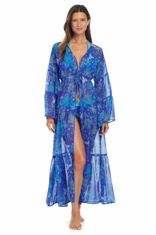 Desert Bloom Chiffon Maxi Dress Coverup sold by Bleu Rod Beattie