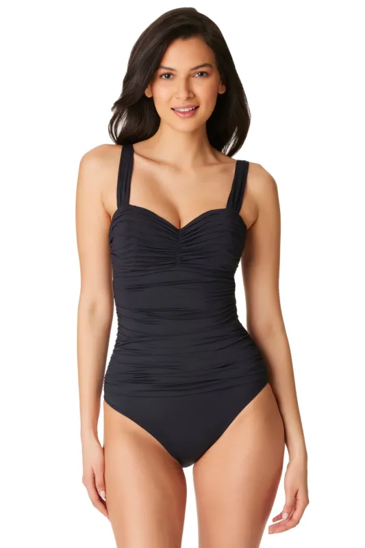 Kore One Piece Shirred Bandeau Swimsuit sold by Bleu Rod Beattie
