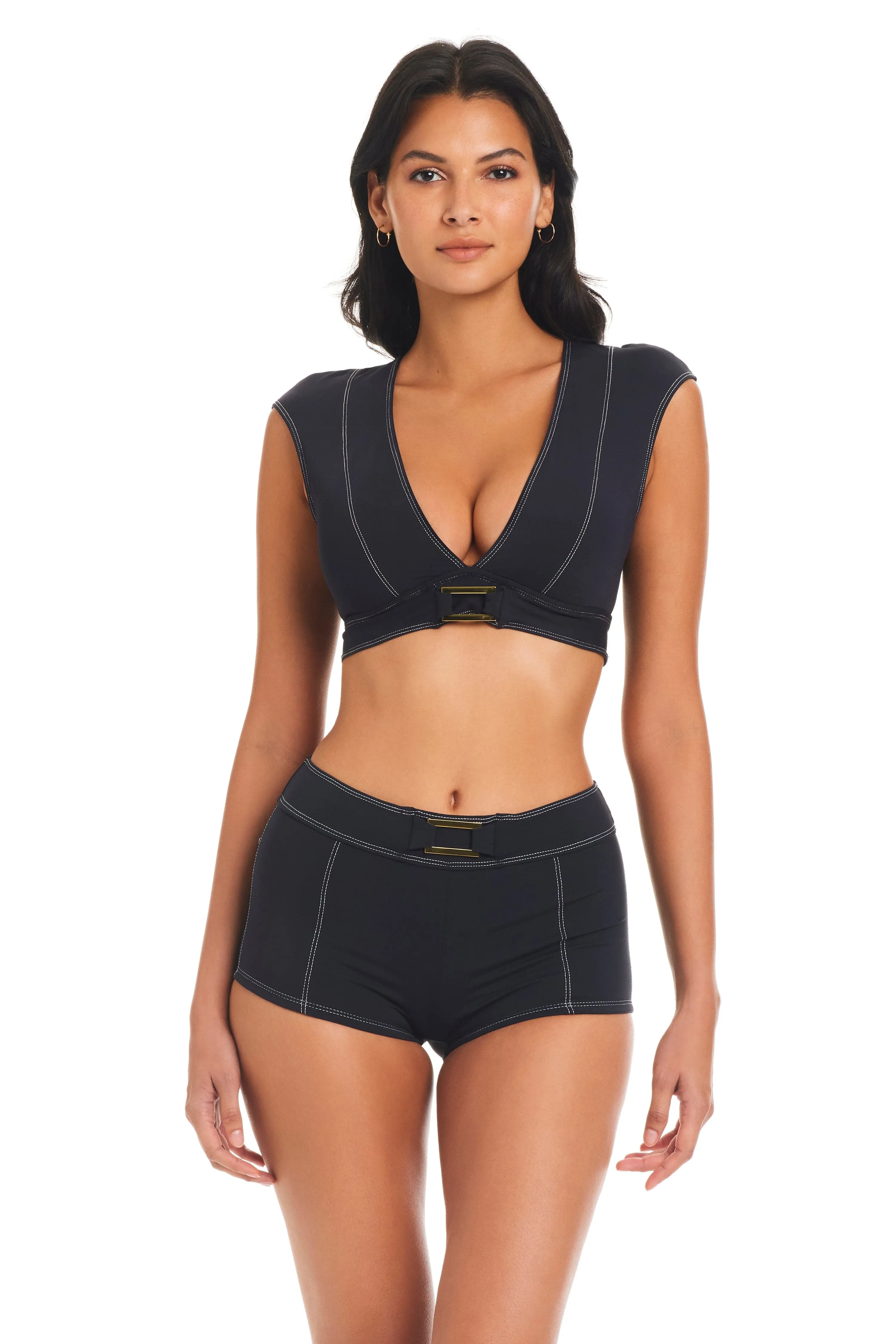 A Fine Line Cap Sleeve Crop Bikini Top sold by Bleu Rod Beattie product image thumbnail 3