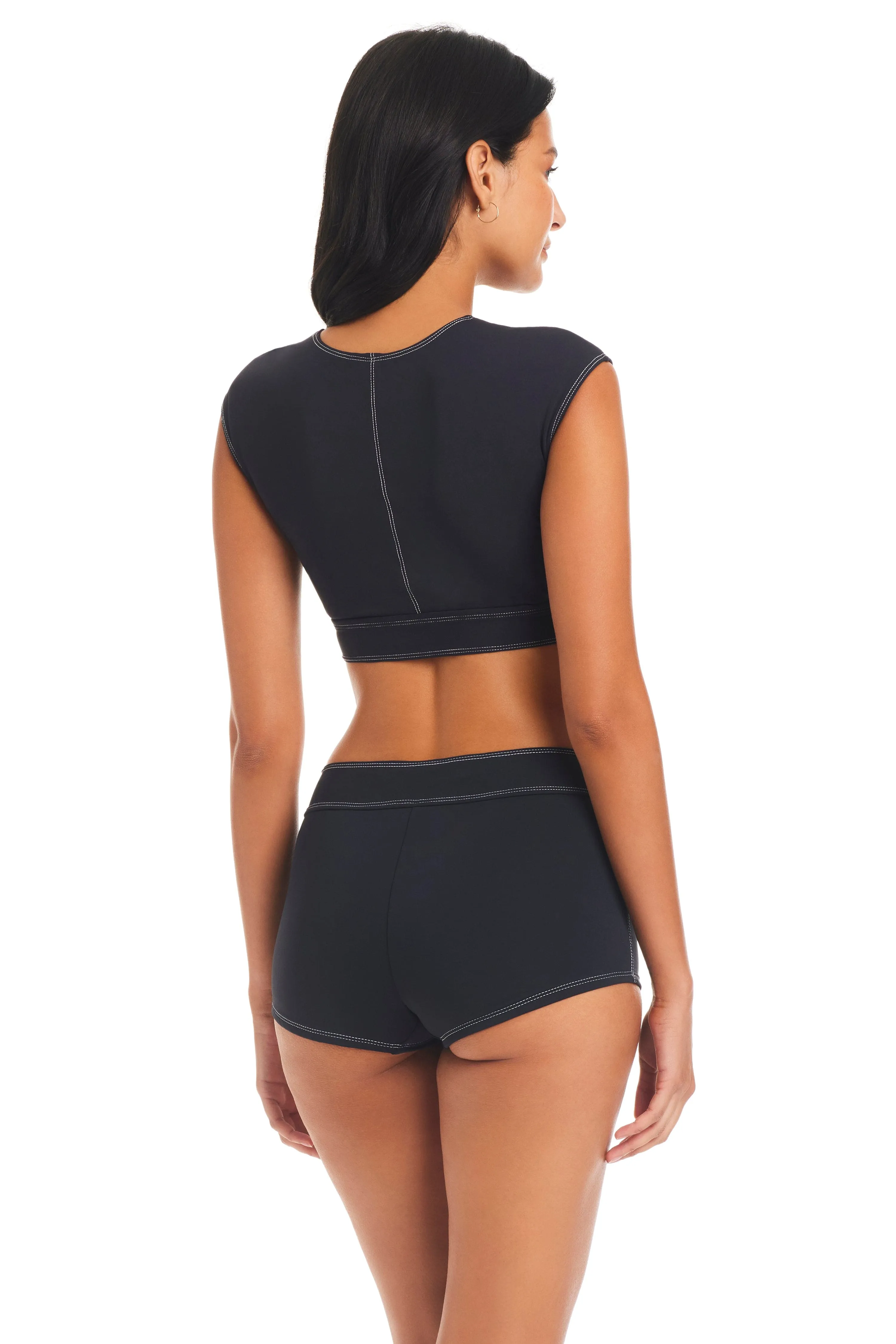 A Fine Line Cap Sleeve Crop Bikini Top sold by Bleu Rod Beattie product image thumbnail 4