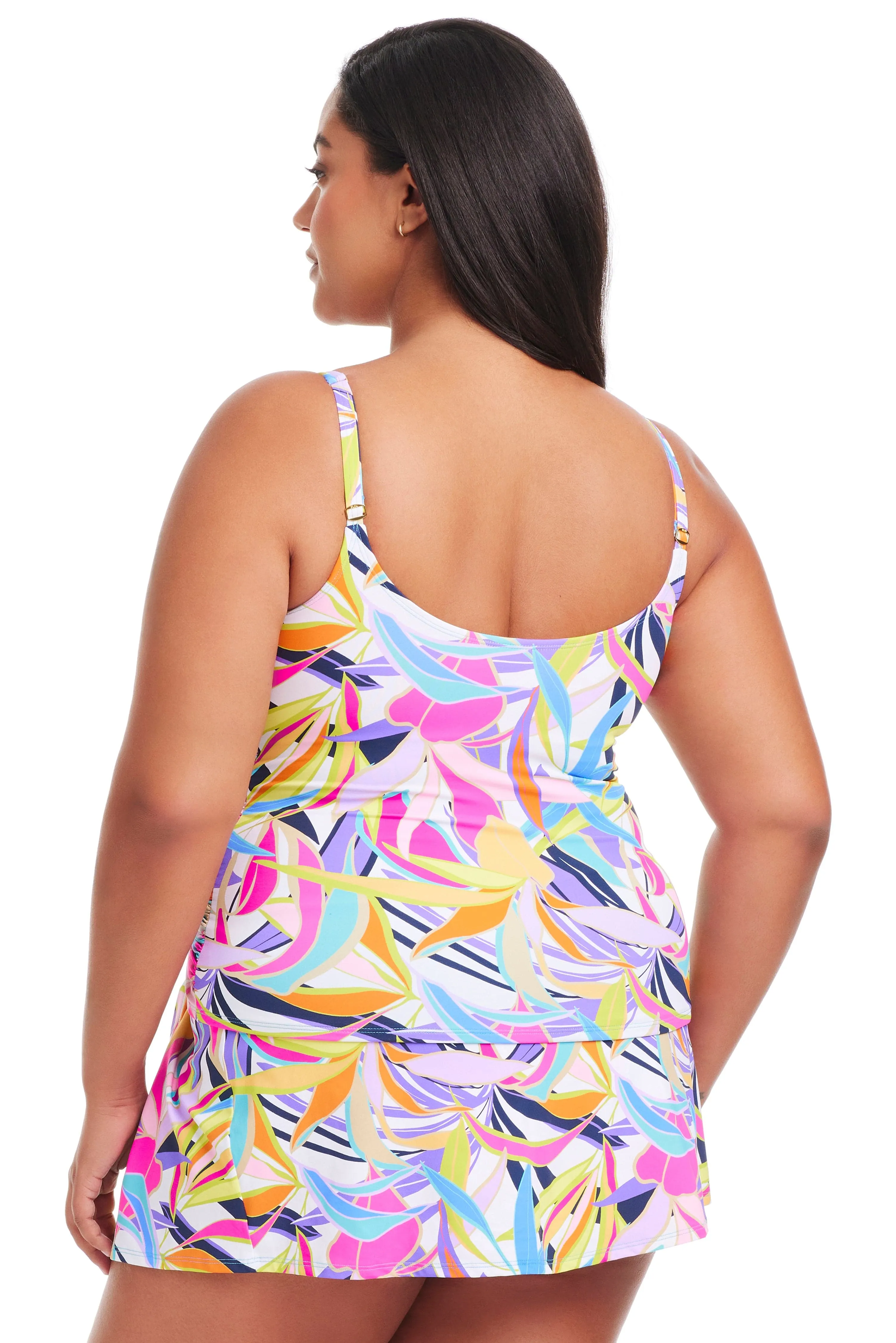 NEW! Plus Size Living Color Scoop Neck Tankini Top sold by Bleu Rod Beattie product image thumbnail 2