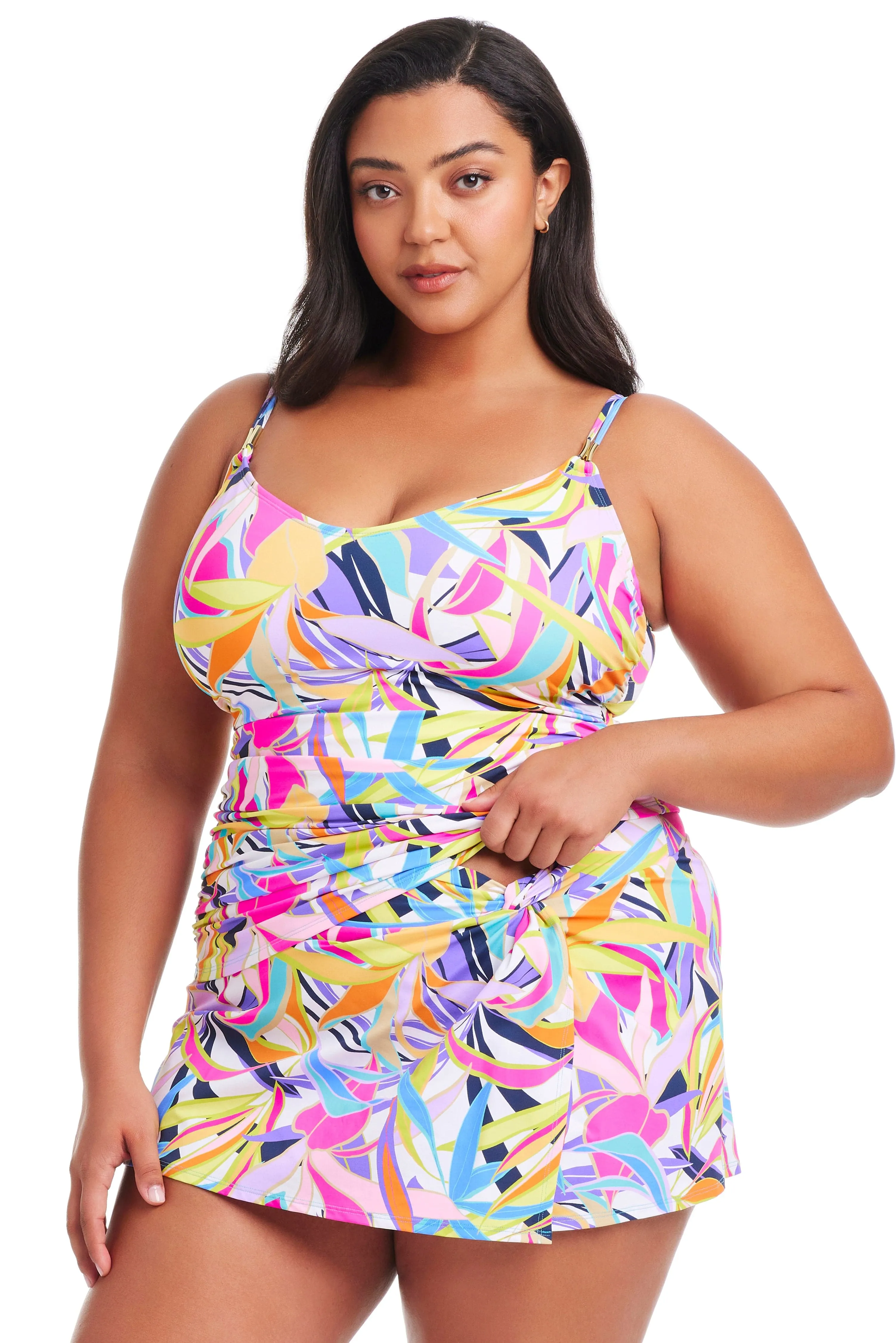 NEW! Plus Size Living Color Scoop Neck Tankini Top sold by Bleu Rod Beattie product image thumbnail 3