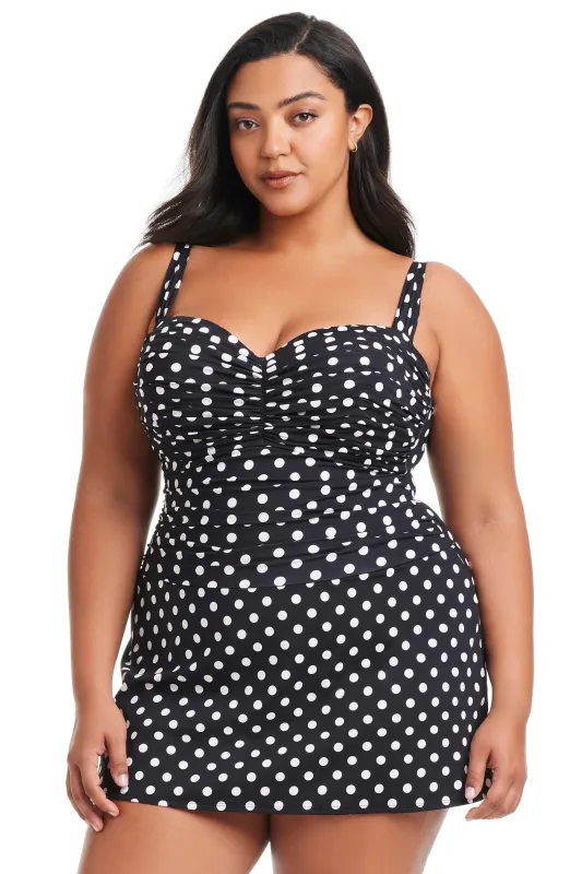 Plus Size Double Trouble Swim Dress One Piece Swimsuit sold by Bleu Rod Beattie