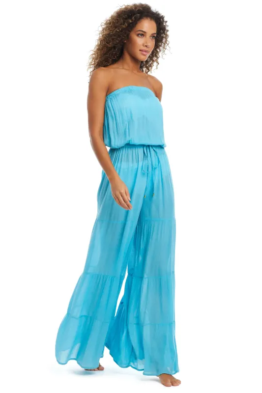 Pool Party Blouson Tiered Palazzo Pant Coverup sold by Bleu Rod Beattie