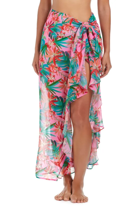 Everything Under The Sun Long Ruffle Sarong Cover Up sold by Bleu Rod Beattie