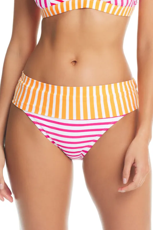 Smooth Operator Banded Hipster Bikini Bottom in Stripe sold by Bleu Rod Beattie