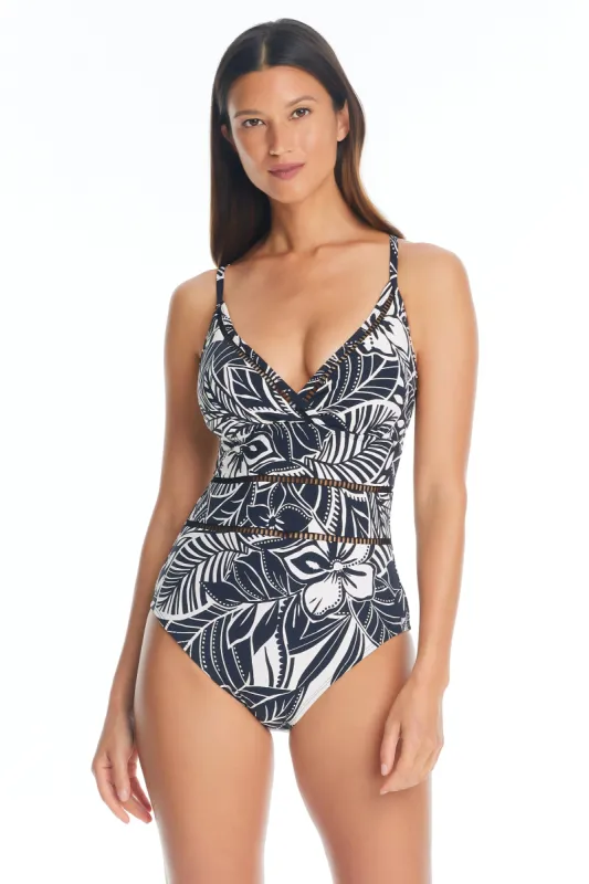 Ciao Bella! Surplice One-Piece Swimsuit sold by Bleu Rod Beattie