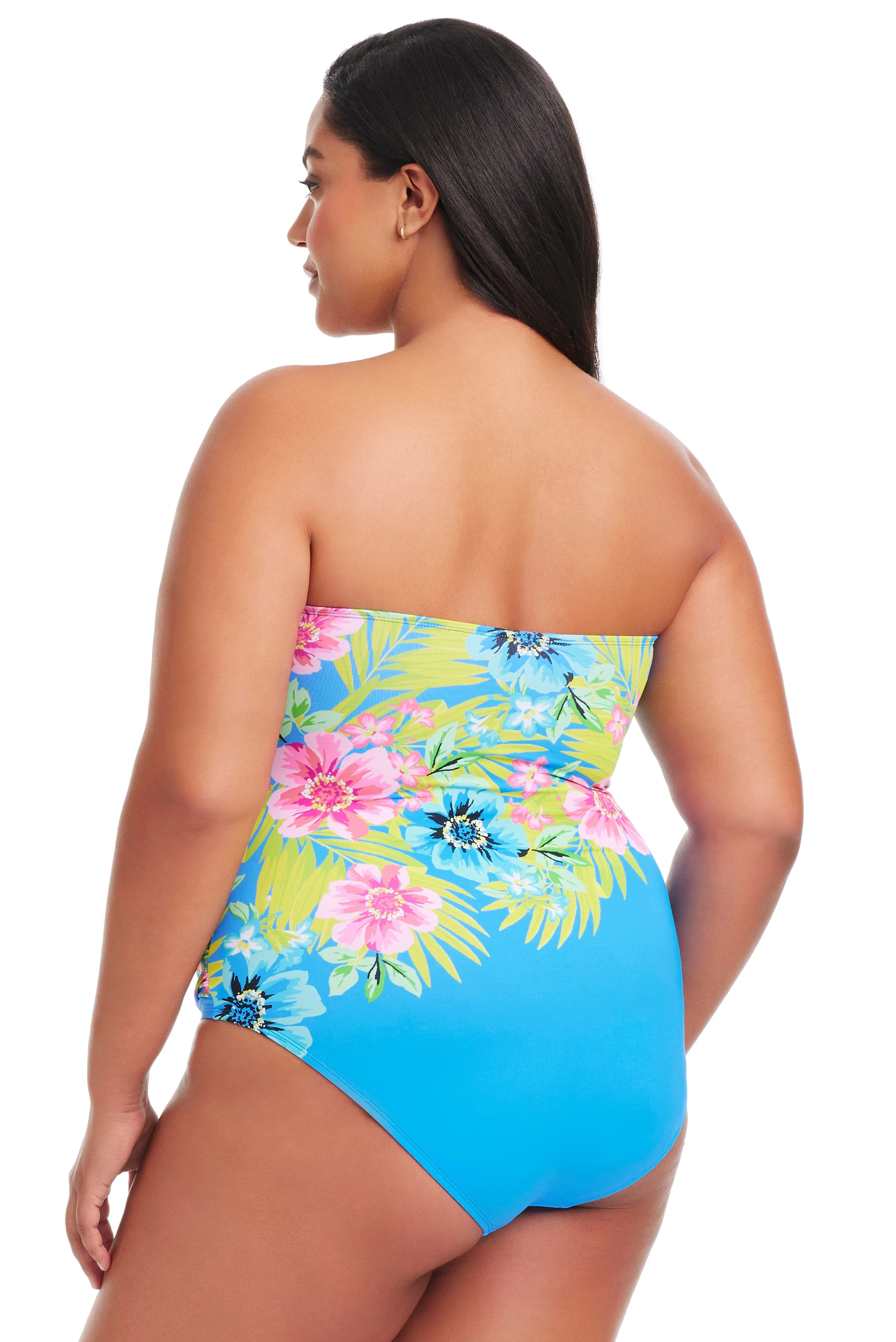Plus Size Let's Get Away Shirred Bandeau One Piece Swimsuit sold by Bleu Rod Beattie product image thumbnail 2