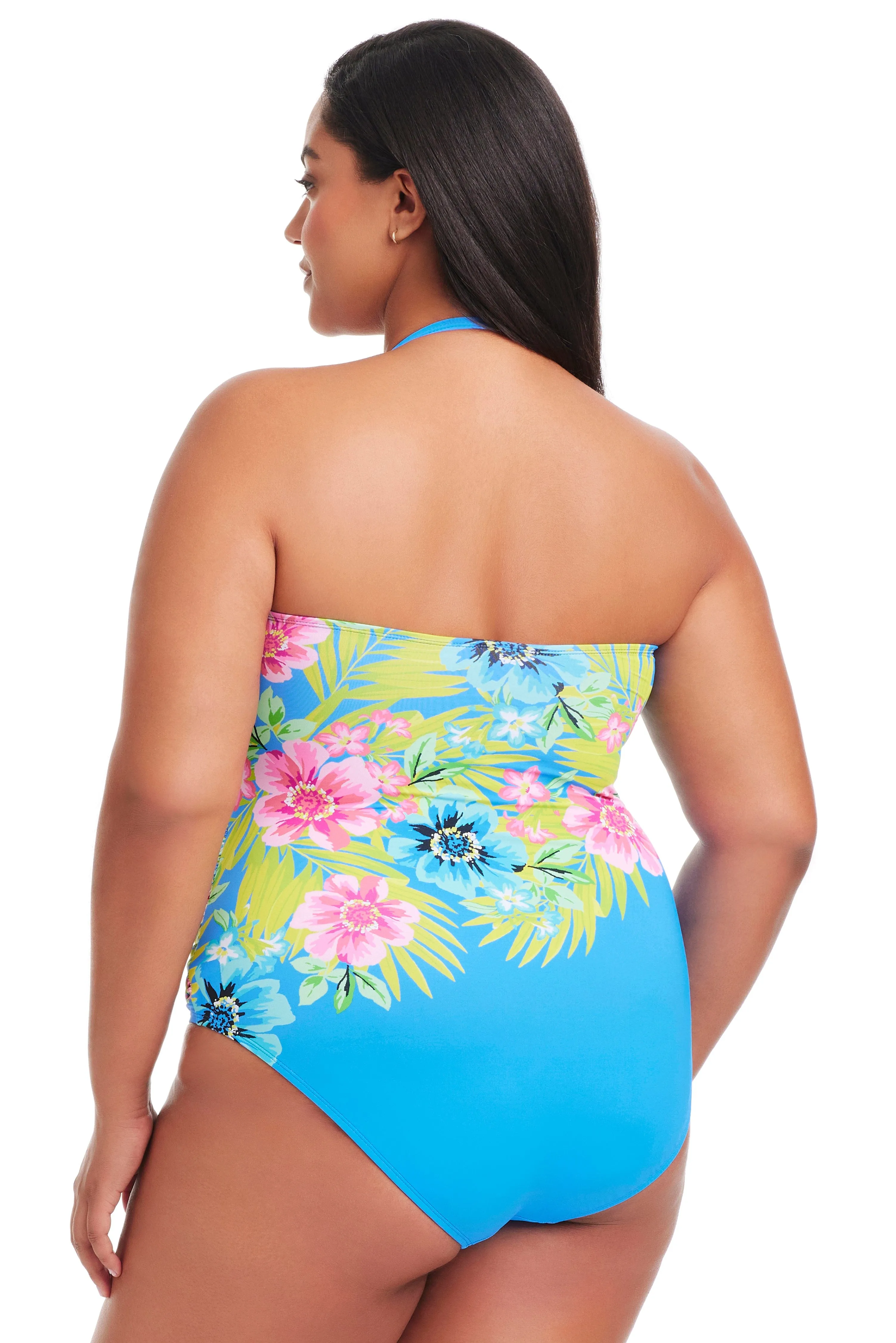 Plus Size Let's Get Away Shirred Bandeau One Piece Swimsuit sold by Bleu Rod Beattie product image thumbnail 4