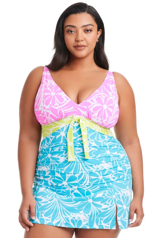 Plus Size Sock It To Me V Neck Tankini Top sold by Bleu Rod Beattie