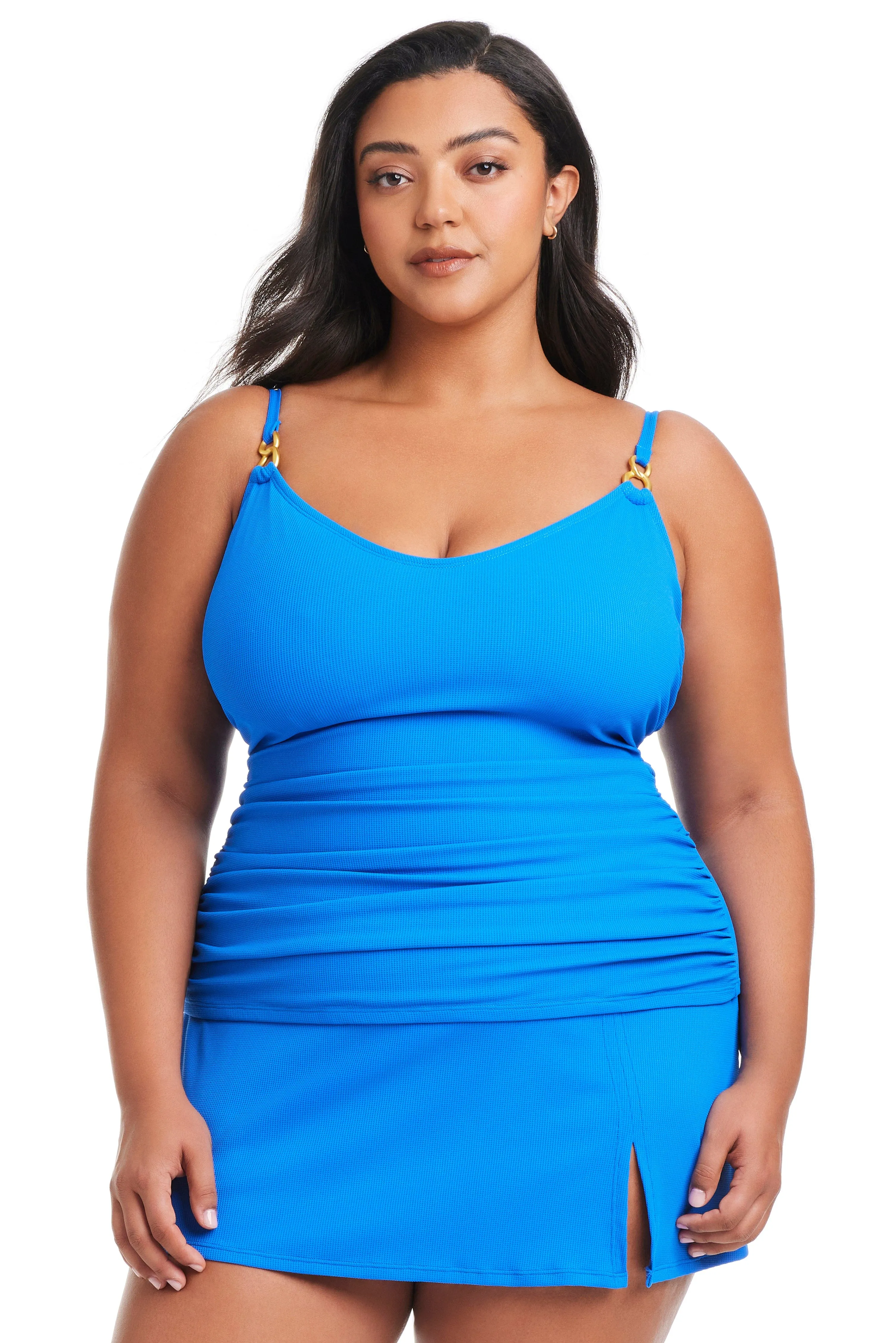 Plus Size Pique Ole V-Neck Tankini Top sold by Bleu Rod Beattie product image thumbnail 3