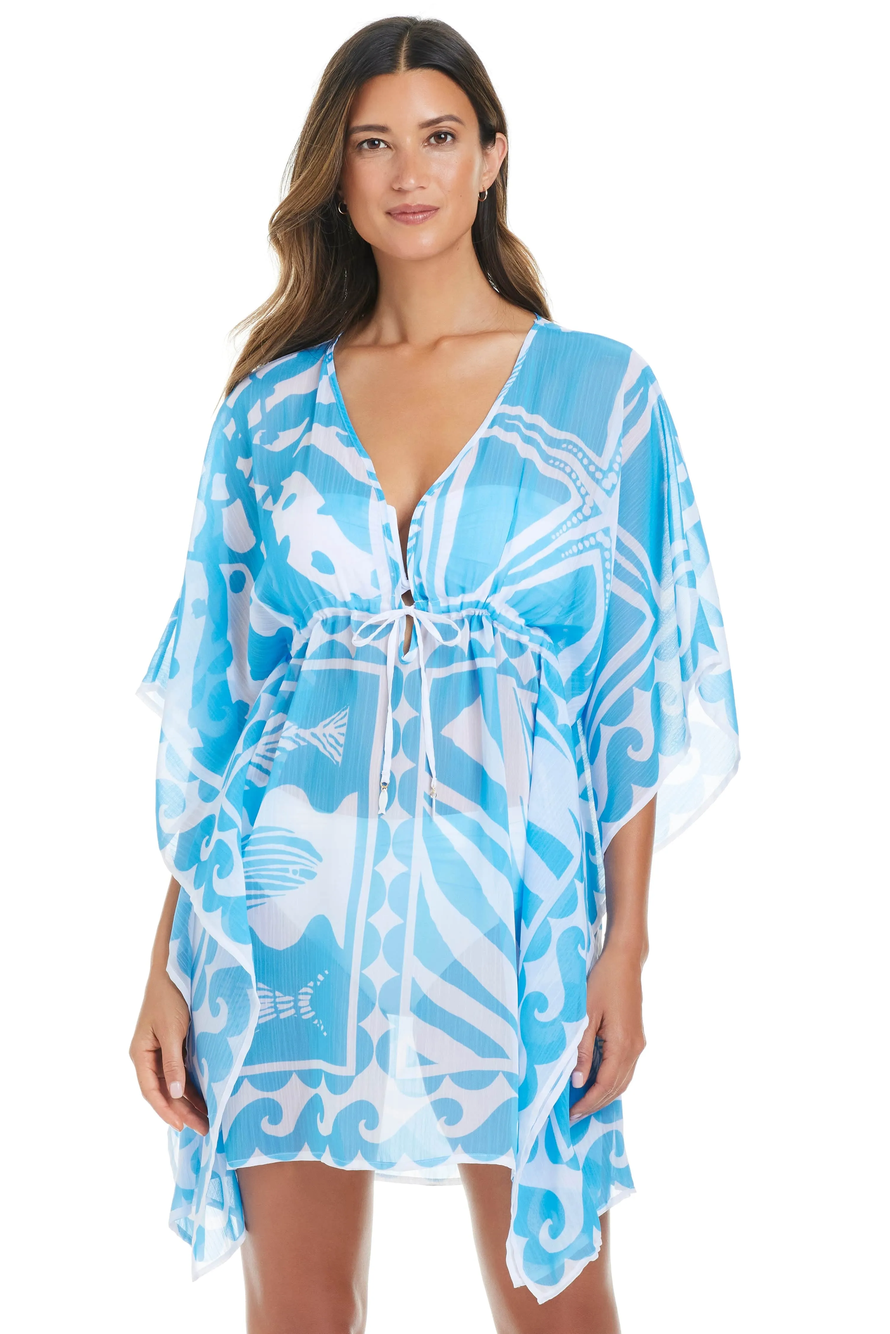 Catch Of The Day Caftan Cover Up sold by Bleu Rod Beattie