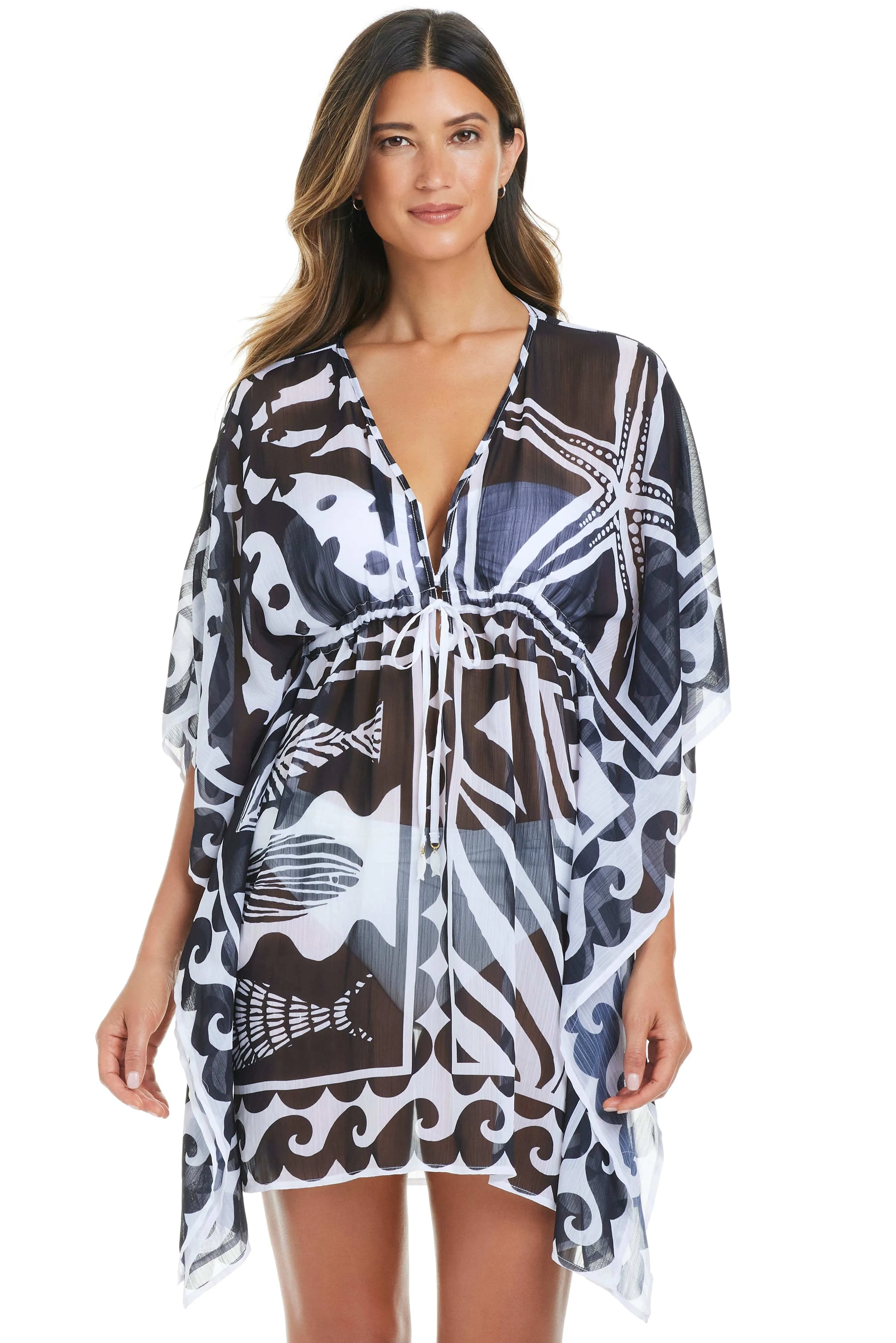 Catch Of The Day Caftan Cover Up sold by Bleu Rod Beattie product image thumbnail 3