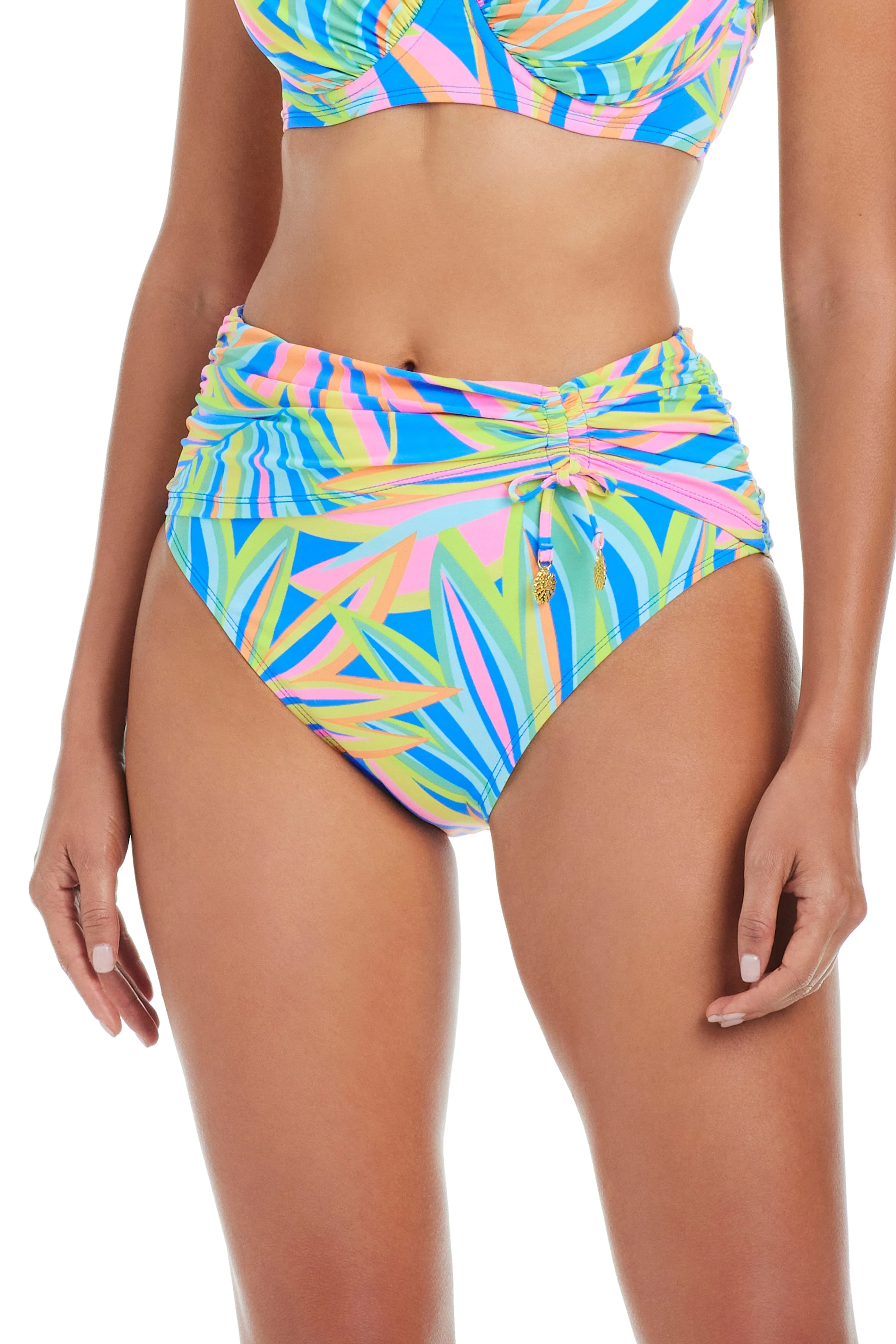 On The Bright Side High Waisted Sarong Bikini Bottom sold by Bleu Rod Beattie