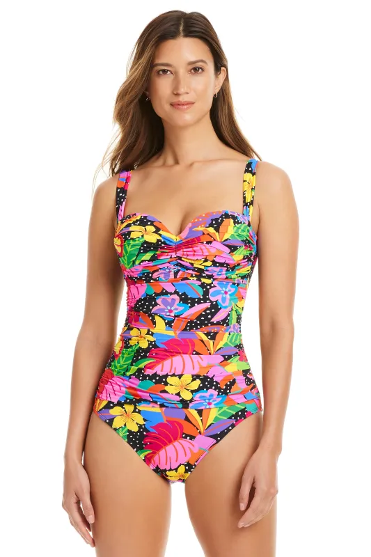 NEW! Extra Bold Shirred One Piece Swimsuit sold by Bleu Rod Beattie