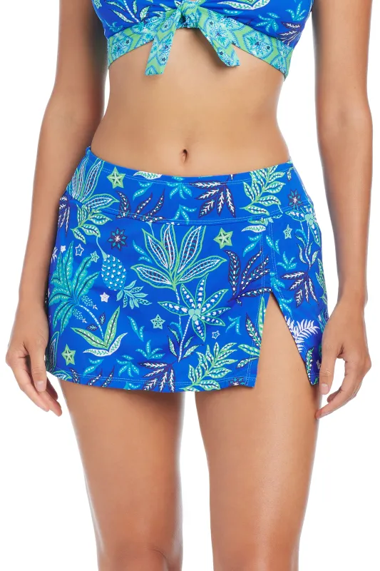 Women's Desert Bloom High Waisted Skirted Bottom in Bleu sold by Bleu Rod Beattie