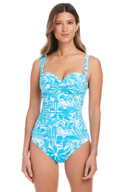 Sock It To Me Shirred Premium One Piece Swimsuit sold by Bleu Rod Beattie