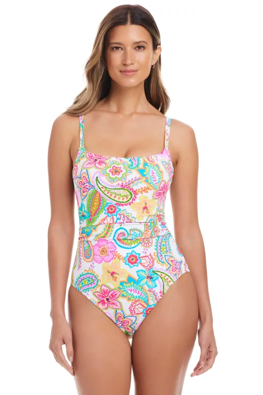 All Set For Summer Scoop Neck Premium One Piece Swimsuit sold by Bleu Rod Beattie