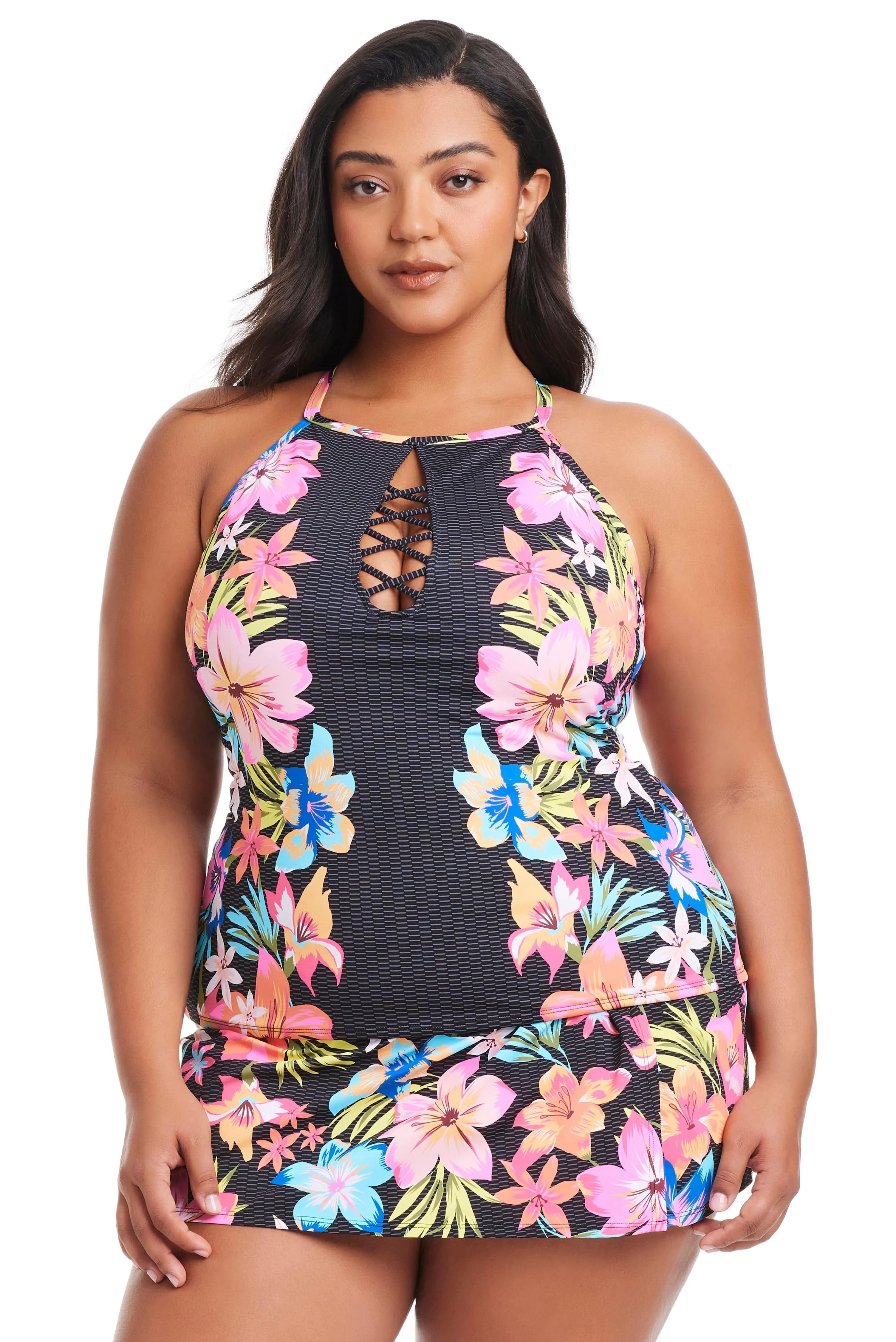 Women's Plus Size Sweet Escape Hi-Neck Premium Tankini Top sold by Bleu Rod Beattie product image thumbnail 2