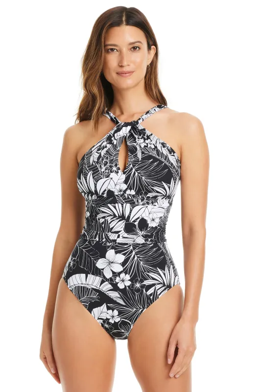 Double Duty Keyhole Premium One Piece Swimsuit sold by Bleu Rod Beattie