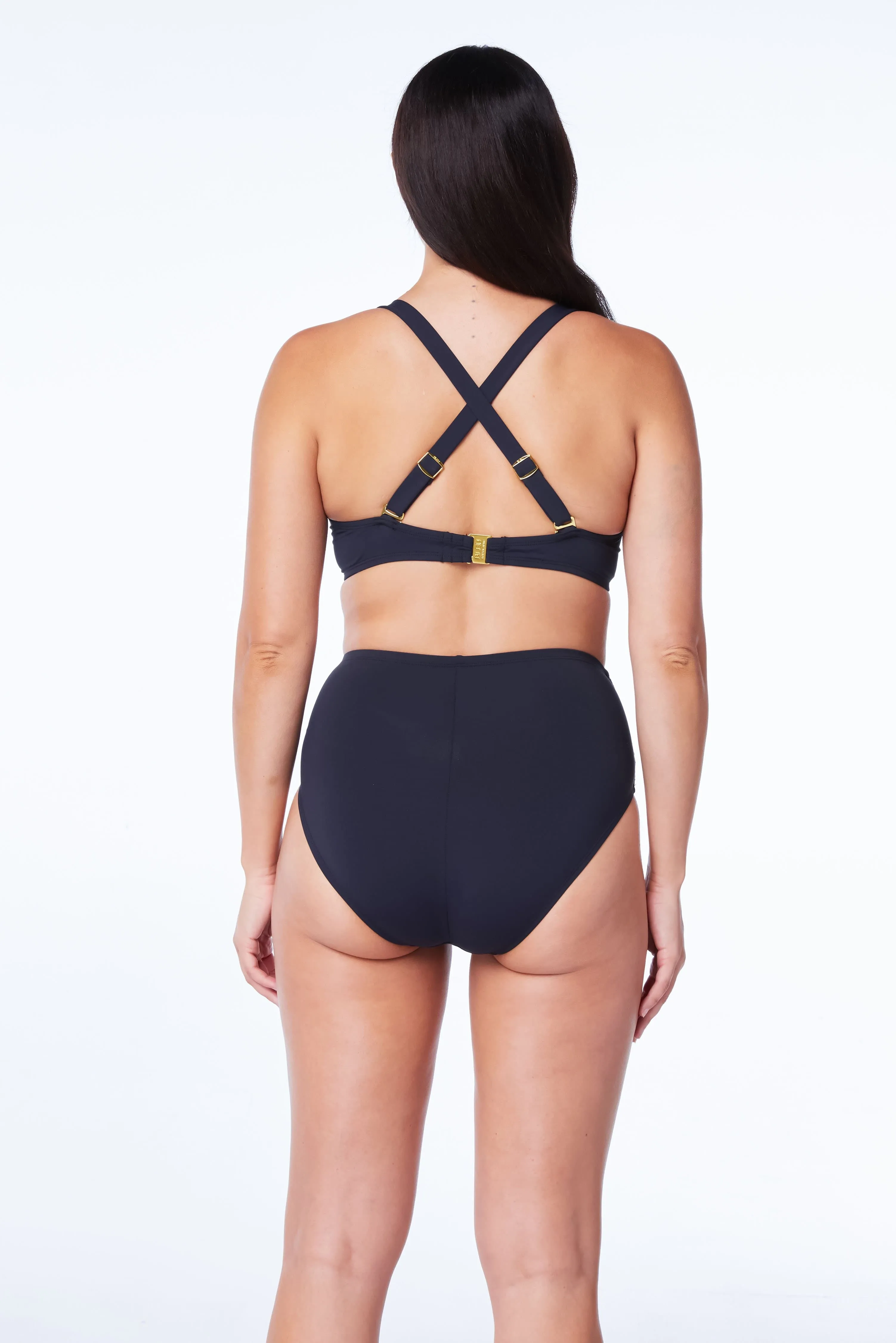 Kore Shirred Fold Over High Waist Bikini Bottom sold by Bleu Rod Beattie product image thumbnail 2