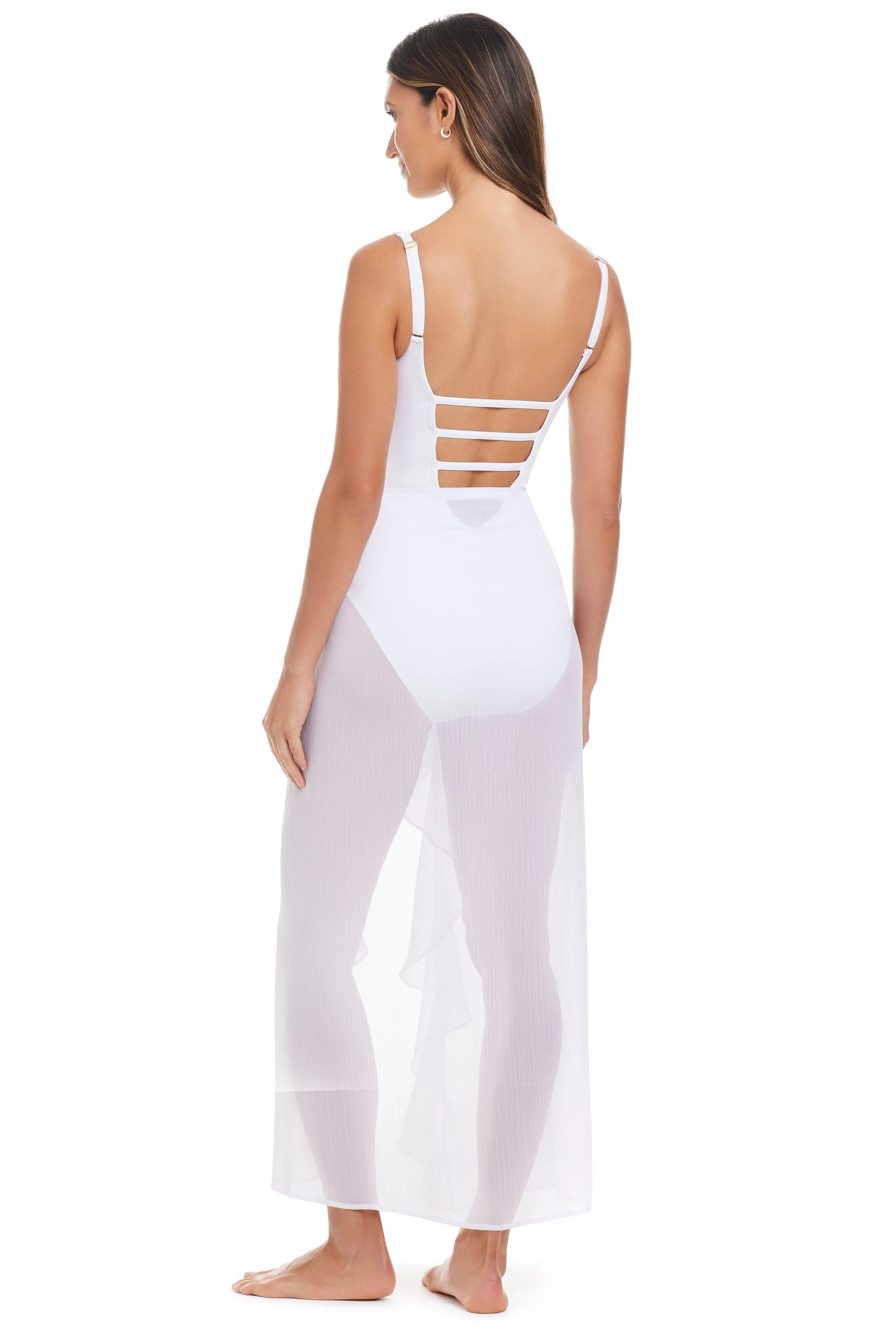 The Bleu Rod Beattie Women's Premium LIMITED EDITION Long Ruffle Sarong Coverup sold by Bleu Rod Beattie product image thumbnail 4