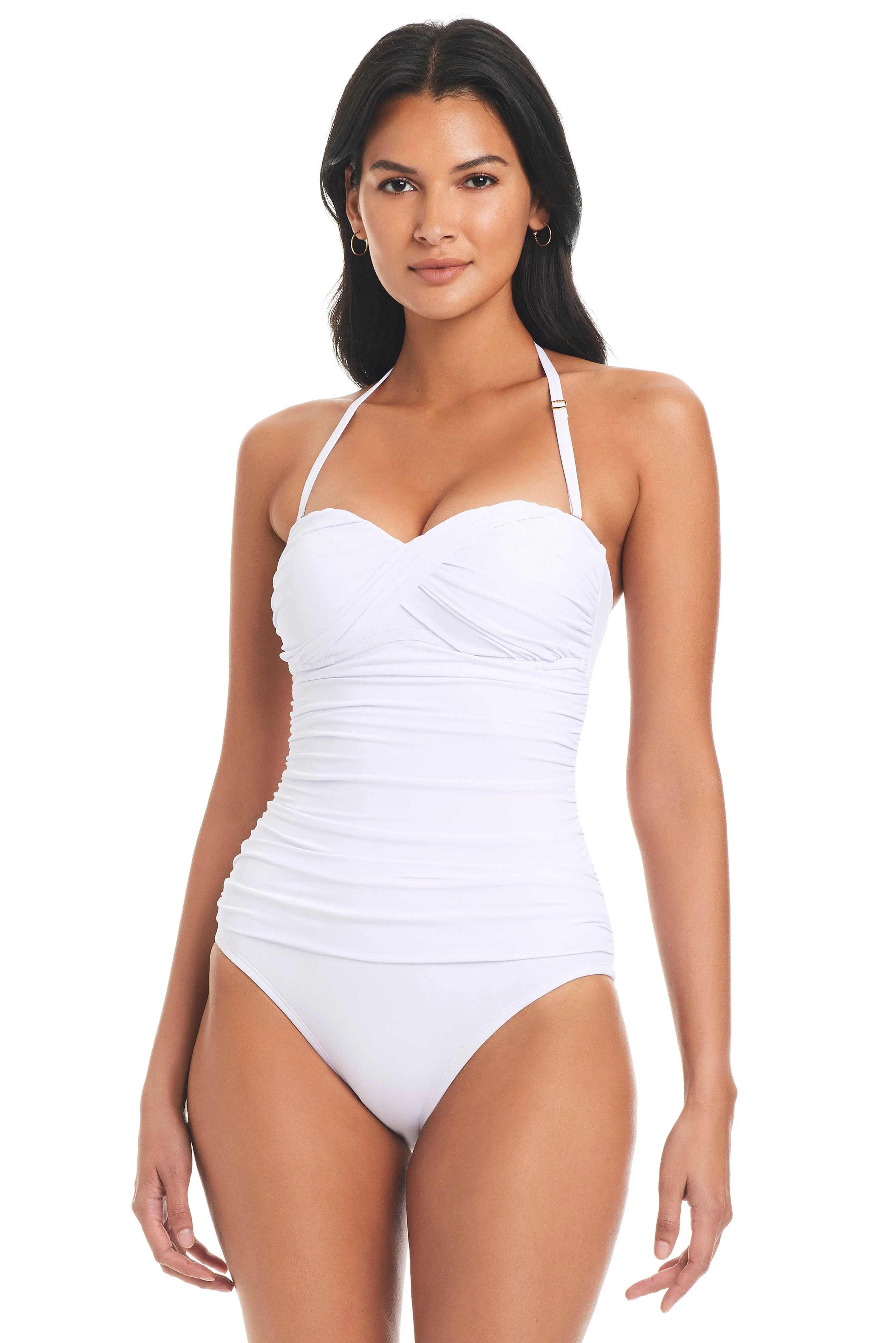 The Kore Twist Bandeau Premium One-Piece Swimsuit en White sold by Bleu Rod Beattie product image thumbnail 3