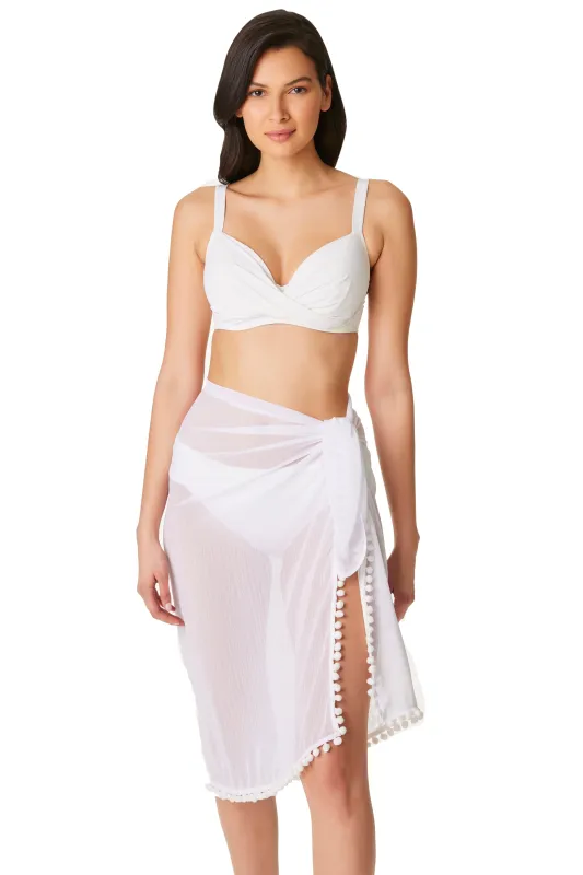 Gypset Pareo Cover Up in White sold by Bleu Rod Beattie