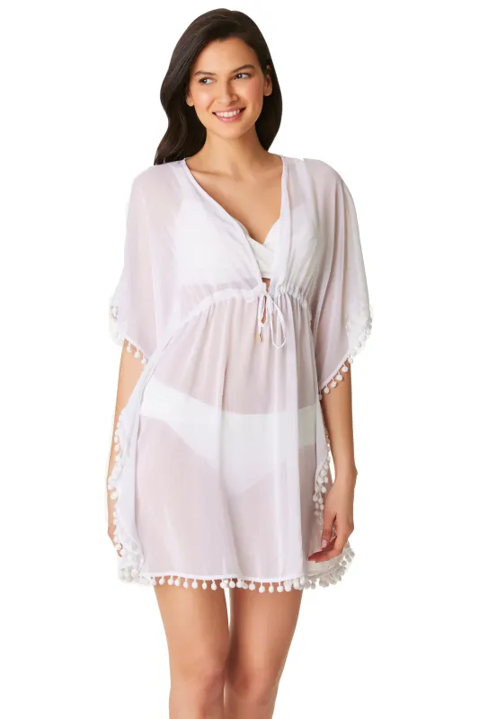 The Gypset Caftan Swimsuit Cover Up - White sold by Bleu Rod Beattie