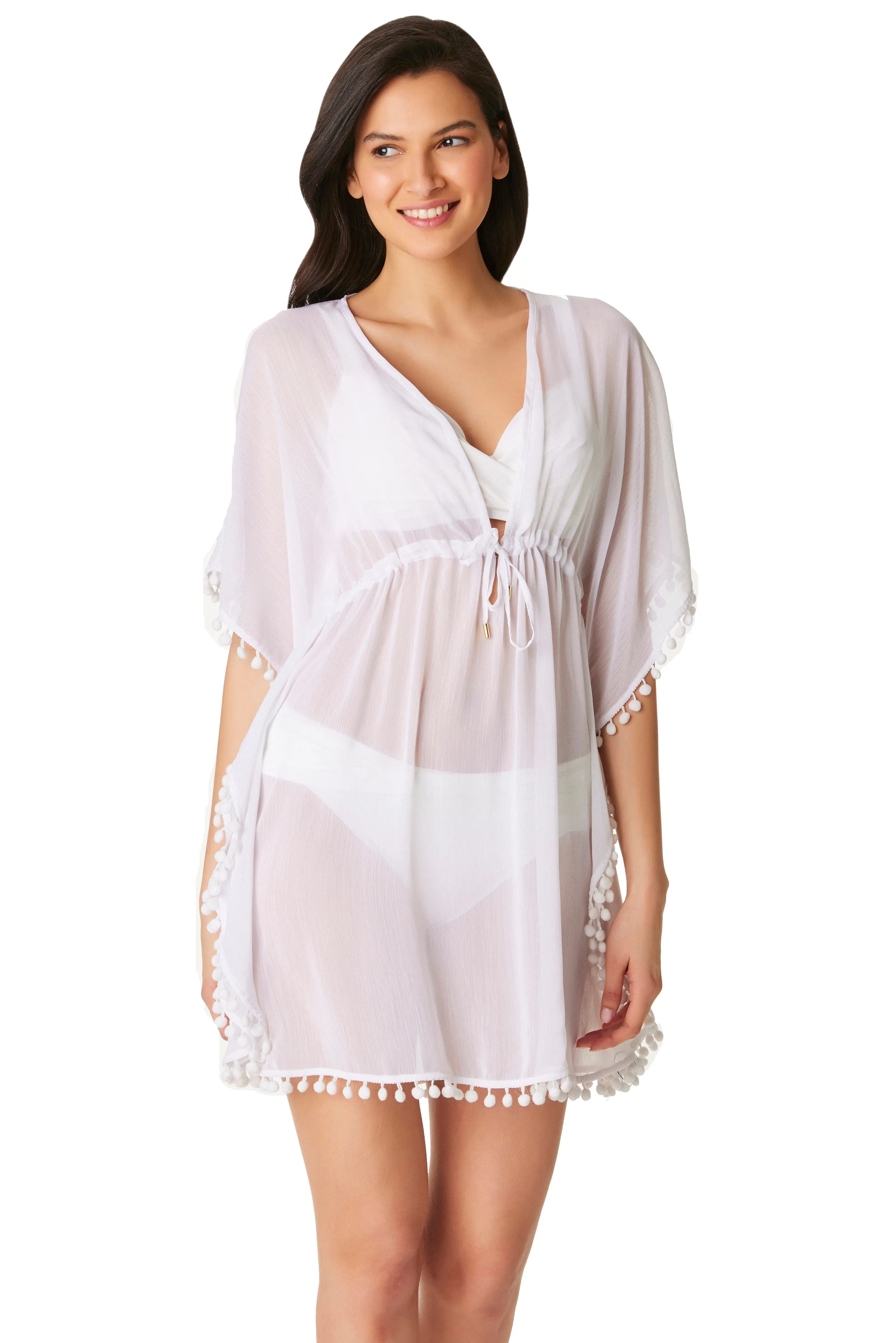 The Gypset Caftan Swimsuit Cover Up - White sold by Bleu Rod Beattie