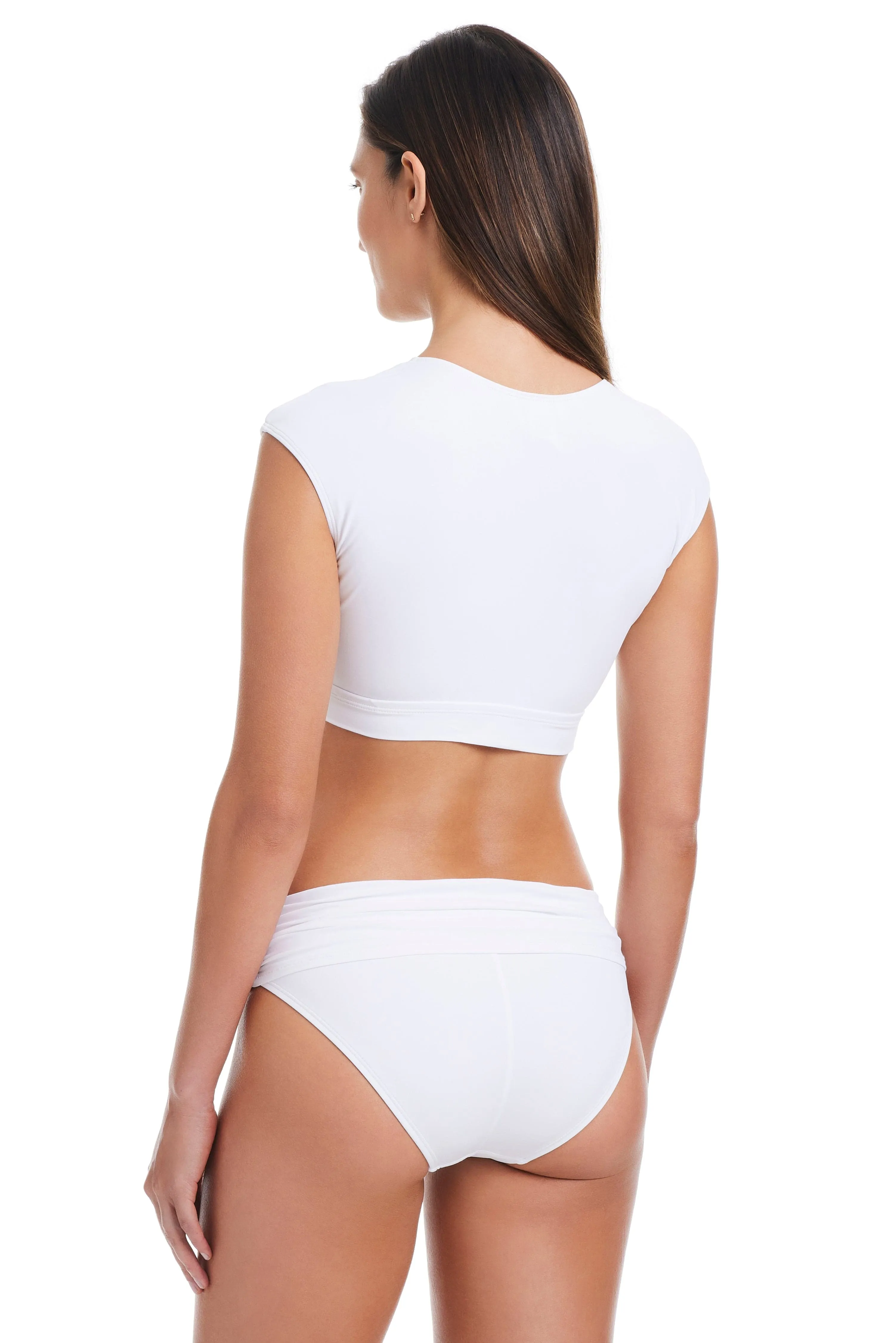The Kore White Cap Sleeve Tie Front Bikini Top sold by Bleu Rod Beattie product image thumbnail 2