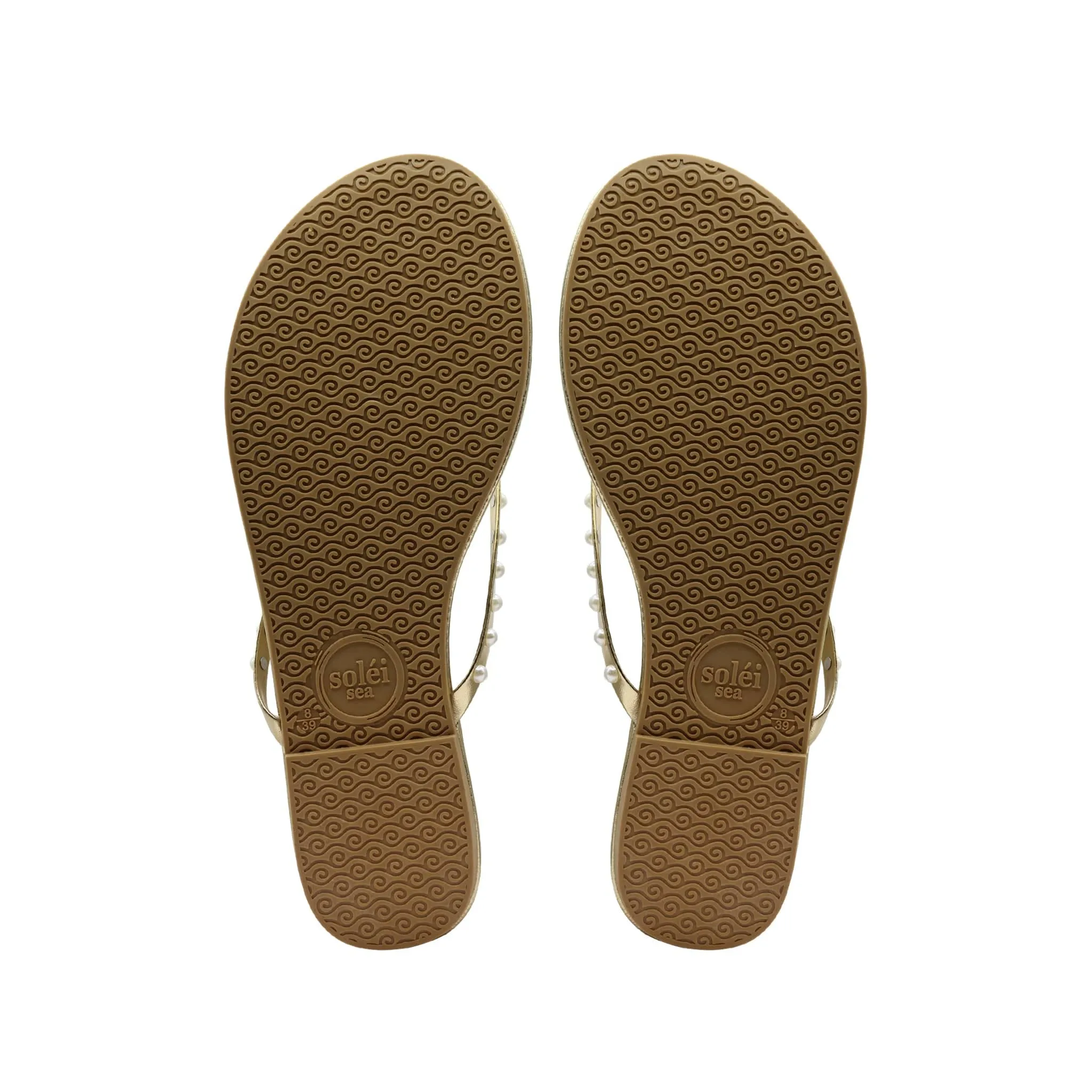 The Indie Sandal in Solid Metallic Gold with Pearls sold by Bleu Rod Beattie product image thumbnail 5