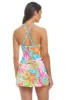 Packing a Punch Hi-Neck Tankini with Underwire and Lattice Front Top sold by Bleu Rod Beattie