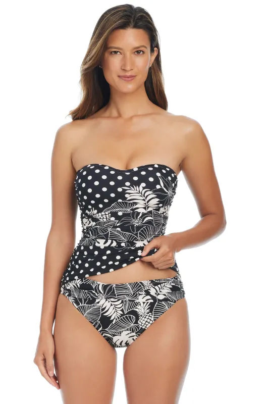 Double Trouble Shirred Bandini Tankini Swimsuit Top -  [SIZE 4] sold by Bleu Rod Beattie