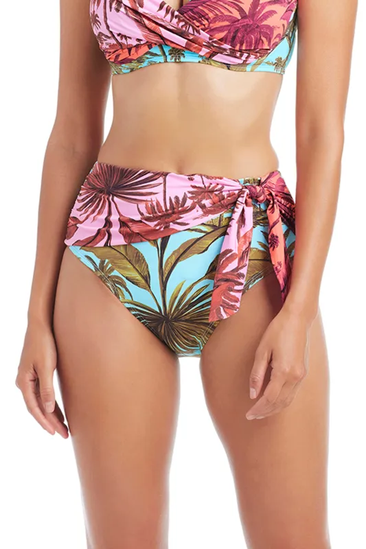 White Lotus High Waist Bikini Bottom made by Bleu Rod Beattie