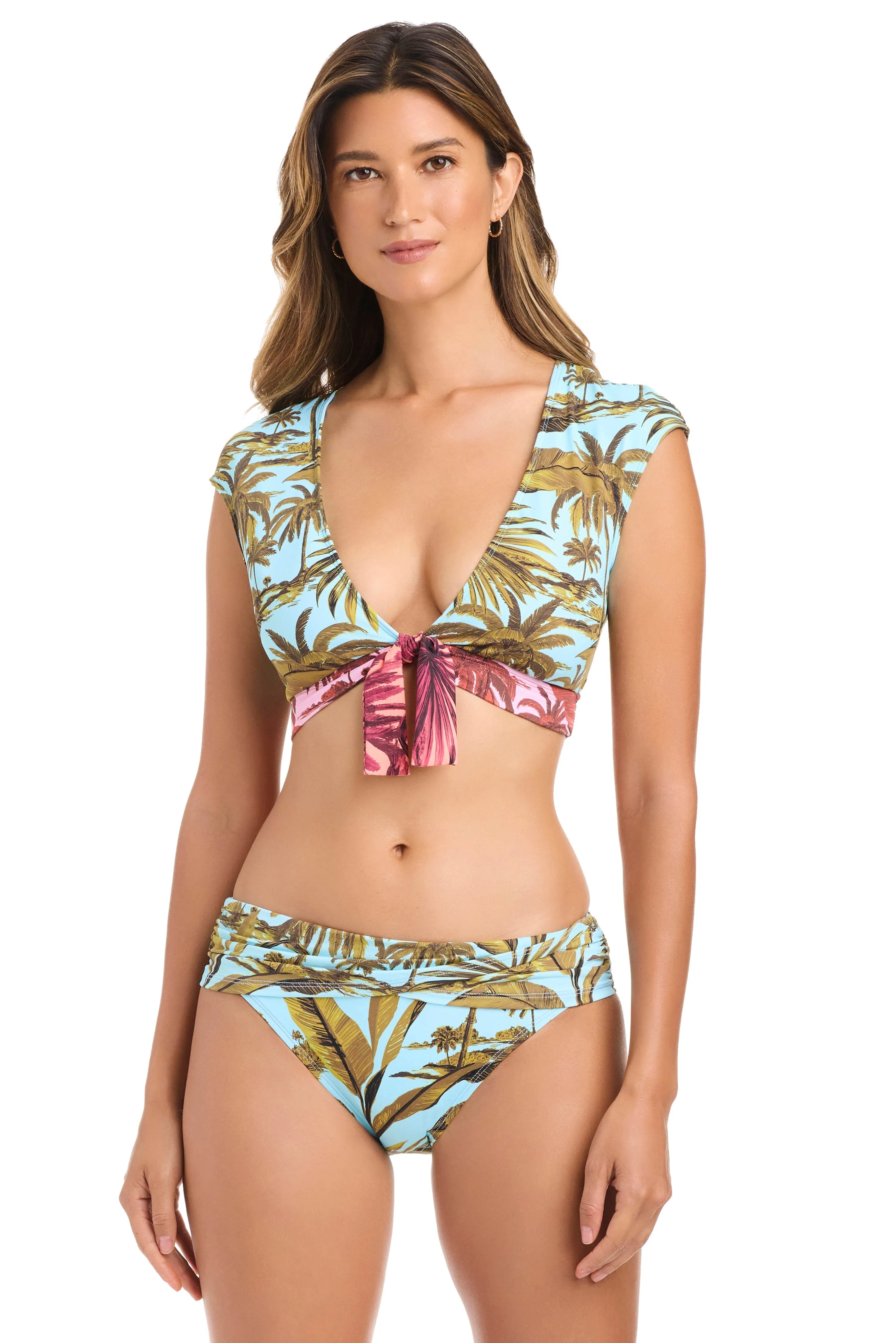 White Lotus Crop Top Bikini Top sold by Bleu Rod Beattie product image thumbnail 3