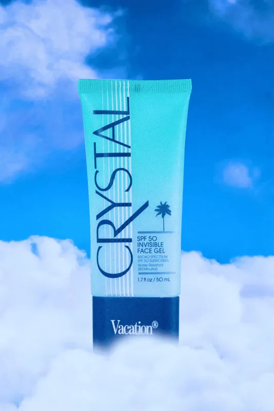 Vacation Crystal SPF 50 Invisible Face Gel made by Bleu Rod Beattie